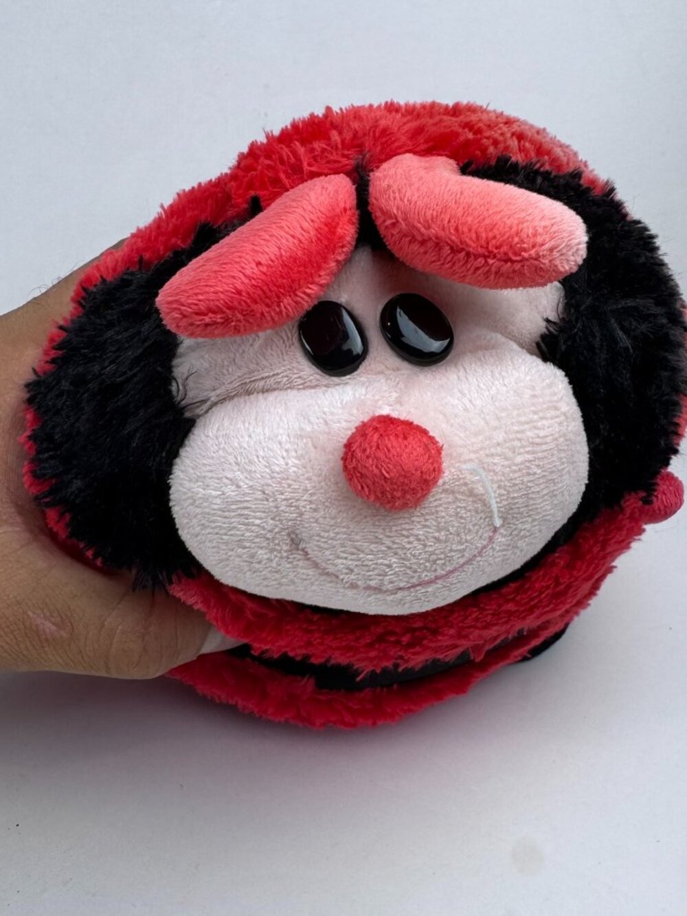 Jay Play Mushabelly Leena Ladybug Red Black Plush Squeeze Chatter Stuffed Animal